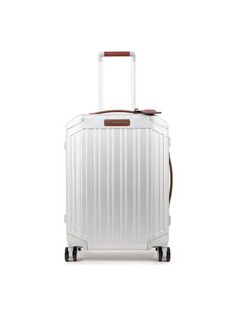 Piquadro Maleta de cabina de aluminio con 4 ruedas, 55 cm Piquadro Maleta de cabina de aluminio con 4 ruedas, 55 cm