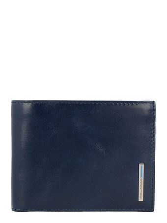 Piquadro Blå firkantet kreditkortholder i læder 12,5 cm Piquadro Blå firkantet kreditkortholder i læder 12,5 cm