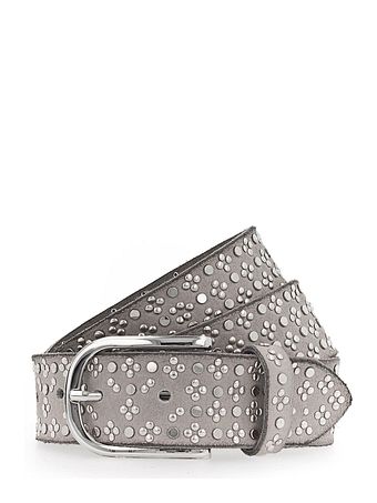 b.belt Bælte i læder med nitter