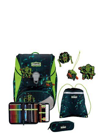 Scout Alpha Skoleransel-sæt 4-delt