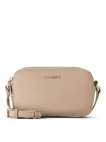 Lazarotti Crossbody taška z kůže Bologna Camera-Bag s dvojitým zipem, 18 cm Lazarotti Crossbody taška z kůže Bologna Camera-Bag s dvojitým zipem, 18 cm