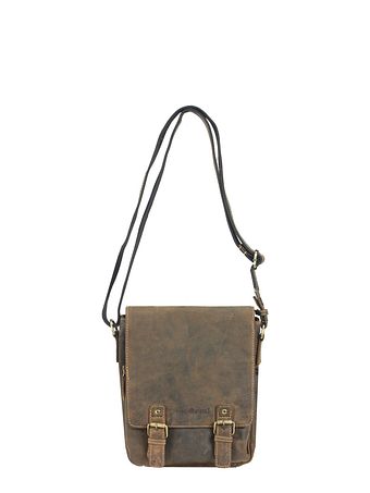 Greenburry Vintage skuldertaske i læder 25 cm
