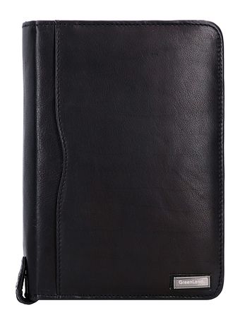 Greenland Nature Sort nappa ringpung i læder 19 cm