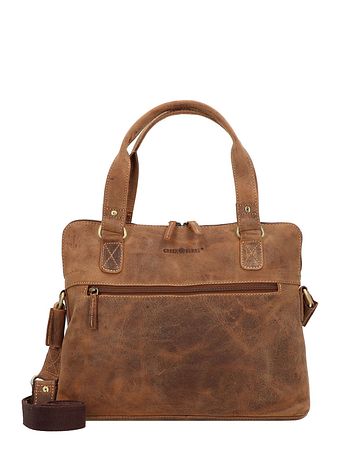 Greenburry Vintage dokumentmappe i læder med 37 cm rum til bærbar computer