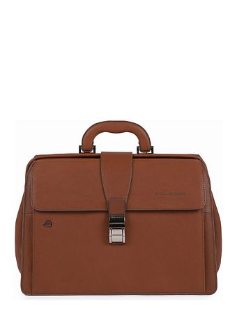 Piquadro Sort firkantet dokumentmappe i læder 37 cm