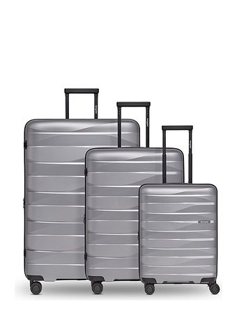 Bergpfeil Travel 4-hjuls kuffertsæt, 3-delt, med stretchfoldning Bergpfeil Travel 4-hjuls kuffertsæt, 3-delt, med stretchfoldning