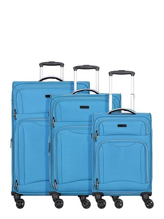 d & n Travel Line 9204 4 hjul Kuffert 3-delt med strækfold