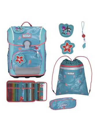 Scout Neo Exklusiv Safety Light Skoleransel-sæt 5-delt