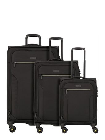 d & n Travel Line 9704 4 hjul Kuffert 3-delt med strækfold