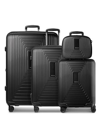 Redolz Essentials 14 4-hjulet kuffertsæt + beautycase 4 stk. med stretchfold