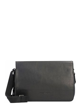 Greenburry Pure Black Skuldertaske Læder 25 cm