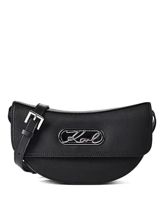 Karl Lagerfeld Signature Crossbody-laukku Nahka 25 cm Karl Lagerfeld Signature Crossbody-laukku Nahka 25 cm