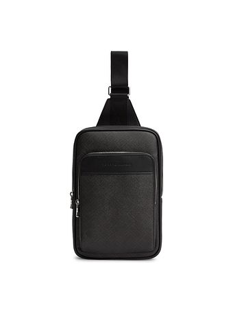 Tommy Hilfiger TH Flag Slingbag i læder 28 cm Tommy Hilfiger TH Flag Slingbag i læder 28 cm