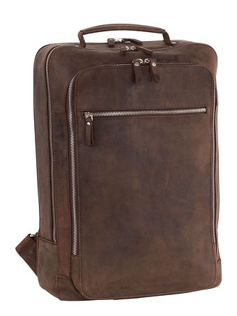 Leonhard Heyden Salisbury-rygsæk i læder med 42 cm rum til bærbar computer