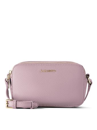 Lazarotti Borsa a tracolla in pelle Bologna Camera-Bag in pelle con doppia cerniera, 18 cm