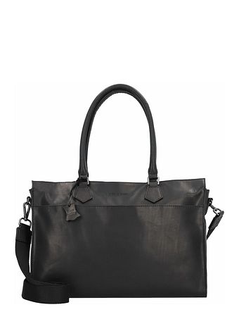 Greenburry Pure Black Skuldertaske Læder 40 cm Laptoprum Greenburry Pure Black Skuldertaske Læder 40 cm Laptoprum