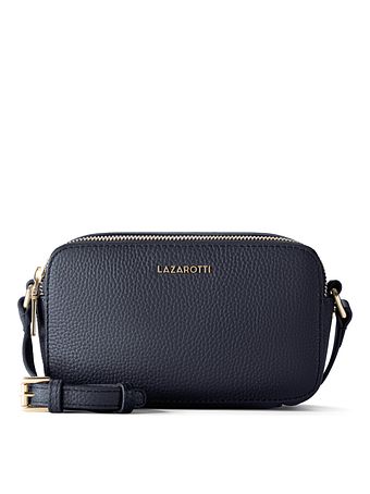 Lazarotti Bolsa de hombro de piel de Bolonia para cámara, con doble cremallera, 18 cm Lazarotti Bolsa de hombro de piel de Bolonia para cámara, con doble cremallera, 18 cm