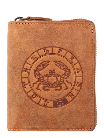 Greenburry Vintage pung med stjernetegn i læder 10 cm