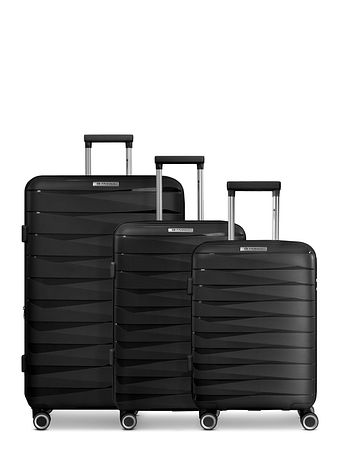 Franky London 4 hjul Kuffert 3-delt med strækfold