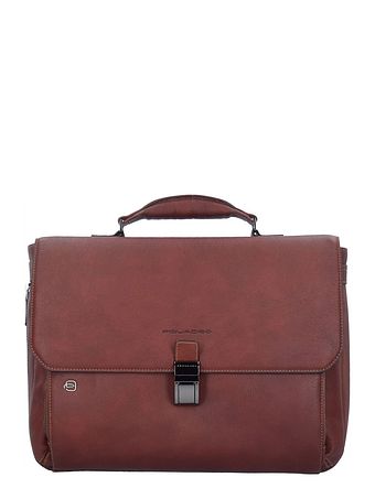 Piquadro Sort firkantet dokumentmappe i læder med 40 cm rum til bærbar computer Piquadro Sort firkantet dokumentmappe i læder med 40 cm rum til bærbar computer