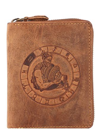 Greenburry Vintage pung med stjernetegn i læder 10 cm