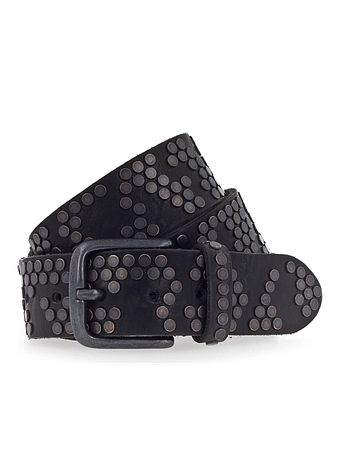 b.belt Bælte i læder med nitter