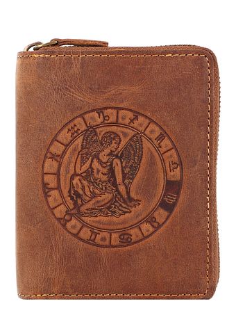 Greenburry Vintage pung med stjernetegn i læder 10 cm