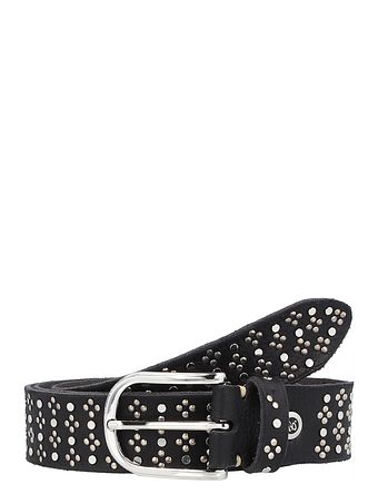 b.belt Bælte i læder med nitter