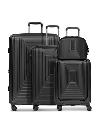 Redolz Essentials14 4-hjuls kuffertsæt Beautycase 4stk med udvidelsesfoldet laptoprum Redolz Essentials14 4-hjuls kuffertsæt Beautycase 4stk med udvidelsesfoldet laptoprum