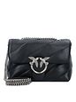 PINKO Love Puff Skuldertaske Læder 21 cm - nero-old silver PINKO Love Puff Skuldertaske Læder 21 cm