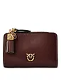 PINKO Love Wallet Cartera Piel natural 12 cm - castano intenso PINKO Love Wallet Cartera Piel natural 12 cm