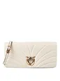 PINKO Love Horizontal Clutch Piel natural 27 cm - bianco seta-antique gold PINKO Love Horizontal Clutch Piel natural 27 cm