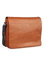 Leonhard Heyden Hamburg Messenger kožený 38 cm přihrádka na notebook