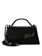 Karl Lagerfeld Signature Håndtaske Læder 24 cm - black-nickel Karl Lagerfeld Signature Håndtaske Læder 24 cm