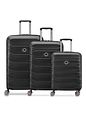 Delsey Paris Meteor 4-hjulig Resväskset 3-delad med expansionsveck - deep black Delsey Paris Meteor 4-hjulig Resväskset 3-delad med expansionsveck