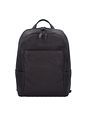 Piquadro Černý čtvercový obchodní batoh Kožený 39 cm prostor pro notebook