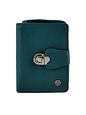 Greenburry Svampet tegnebogslæder 9 cm - petrol Greenburry Svampet tegnebogslæder 9 cm