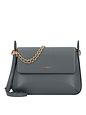 DKNY Belen Olkalaukku Nahka 26 cm - dark gray DKNY Belen Olkalaukku Nahka 26 cm