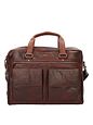 Spikes & Sparrow Kožená aktovka 41 cm s přihrádkou na notebook