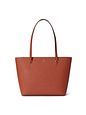 Lauren Ralph Lauren Karly Skuldertaske Læder 26 cm - red terracotta Lauren Ralph Lauren Karly Skuldertaske Læder 26 cm