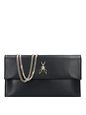 Patrizia Pepe Fly Clutch väska Läder 27.5 cm - black-light gold Patrizia Pepe Fly Clutch väska Läder 27.5 cm