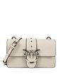 PINKO Love One Bolsa de hombro Piel natural 21 cm - bianco seta-old silver PINKO Love One Bolsa de hombro Piel natural 21 cm