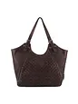 FredsBruder Calm Weave Shopper taske Læder 45 cm - dark chocolate FredsBruder Calm Weave Shopper taske Læder 45 cm