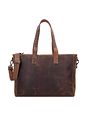 Plevier Kožená nákupní taška 41 cm s přihrádkou na notebook