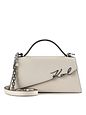 Karl Lagerfeld Signature Håndtaske Læder 24 cm - off white Karl Lagerfeld Signature Håndtaske Læder 24 cm