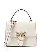 PINKO Love One Bolso Piel natural 23 cm - bianco seta-antique gold PINKO Love One Bolso Piel natural 23 cm
