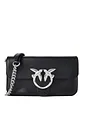 PINKO Love one Crossbody-väska Läder 23 cm - nero limousine - matt silver PINKO Love one Crossbody-väska Läder 23 cm