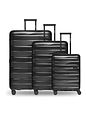 Bergpfeil Travel 4-hjuls kuffertsæt, 3-delt, med stretchfoldning Bergpfeil Travel 4-hjuls kuffertsæt, 3-delt, med stretchfoldning