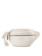 Lazarotti Bologna læder bæltetaske med dobbelt lynlås, crossbody-taske i læder, 25 cm
