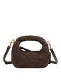 LES VISIONNAIRES Greta Micro weave Bolso Piel natural 20 cm - dark brown LES VISIONNAIRES Greta Micro weave Bolso Piel natural 20 cm